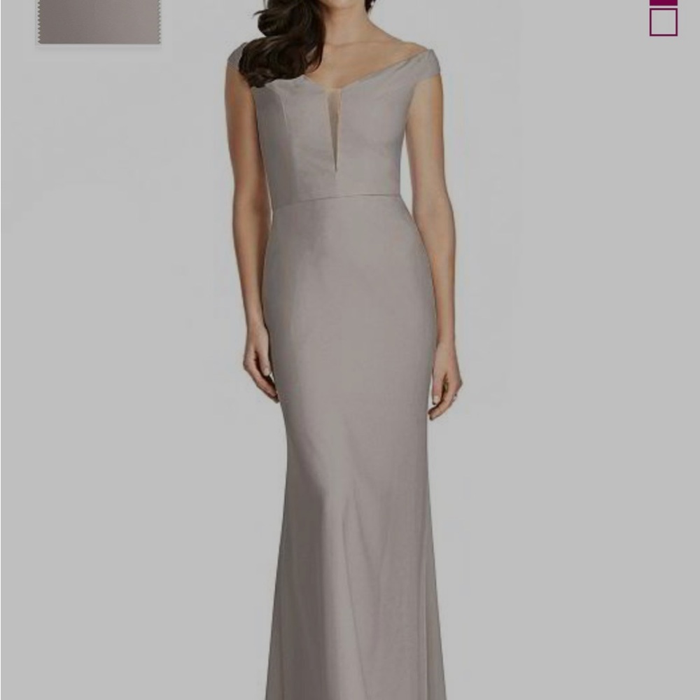 Dressy collection taupe bridesmaid dress size 8
